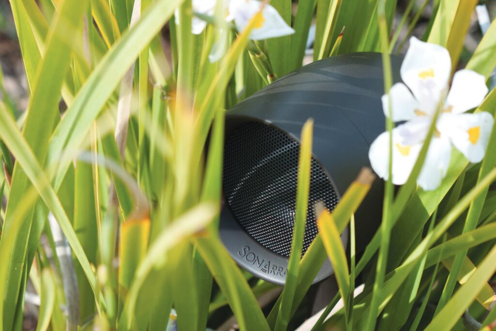 Outdoor satellite speaker installation